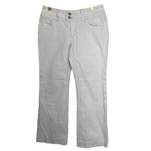 CAbi Denim Jeans Womens Size 6 Off White Flare‎ Retro Cotton Stretch